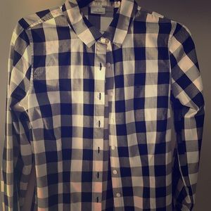 Navy plaid shirt